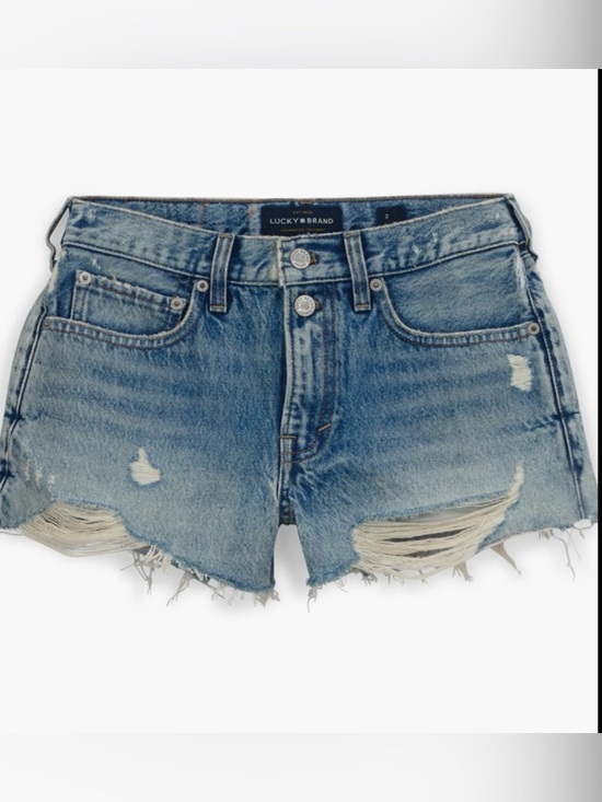 Lucky Brand Pants - Lucky Brand Distressed Blue Denim Jean Shorts